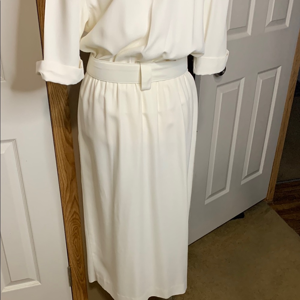 Studio I Off White VINTAGE Dress with Belt EUC - Picture 8 of 10